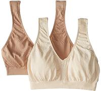 Bali Damen Comfort Revolution Crop Top, 2er-Pack - Nude/Hellbeige Combo, X-Large