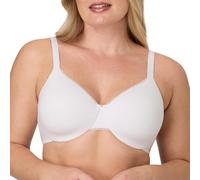 Bali Damen, Cotton Collection Underwire Bra for Women, Full Coverage, Moisture-Wicking T-Shirt-BH, Weiss/opulenter Garten, 75D