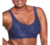 Bali Damen Wireless, Comfort Revolution Full-Coverage Wirefree Bra for Women BH mit voller Abdeckung, Undurchsichtige, In The Navy Dot, XXX-Large