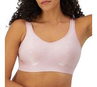 Bali Damen Drahtloser, Comfort Revolution, Volle Abdeckung, Bügelloser, Feuchtigkeitsableitend T-Shirt-BH, Hush Pink Swirl, Medium