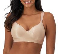 Bali Damen Drahtloser Df3463, Comfort Revolution, Bügelloser, Feuchtigkeitsableitender BH mit voller Abdeckung, Undurchsichtige, Mandelzack, 85D