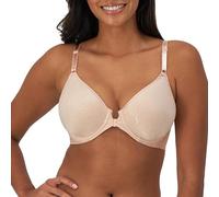Bali Damen Formender Bügel, Comfort Revolution T-Shirt, Vorderschließender BH mit voller Abdeckung, Halbtransparent, Sandshell, 85C