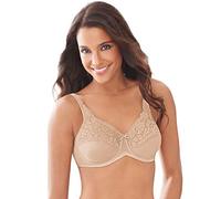 Lilyette Damen Underwire with Lace Trim, Microfiber Full Coverage Bra Minimizer-BH, Paris, hautfarben, 80C