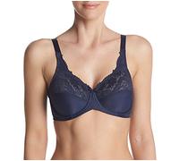 Bali Damen Lilyette Underwire with Lace Trim, Microfiber Full Coverage Bra Minimizer-BH, Sailor Blue, 80C