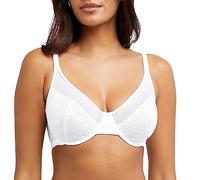 Bali Damen One Smooth U Minimizer-BH mit Bügel, Spitze, Vollabdeckung, Verstellbare Träger, Weiss/opulenter Garten, 75D