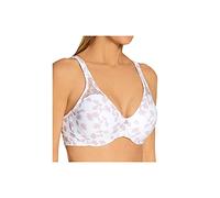 Bali Damen, Passion for Comfort Full-Coverage Underwire Bra, Seamless Cups Minimizer-BH, Undurchsichtige, Weißer Blumendruck, 85E