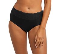 Bali Damen Passion for Comfort Hi-Cut Panty Slip, Black Lace, L