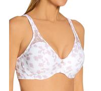 Bali Damen Passion for Comfort Minimizer-BH, vollbedeckender Bügel-BH, Nahtlose Körbchen, Weißer Blumendruck, 90D