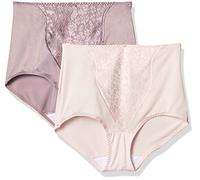 Bali Damen Shapewear Double Support® Koordinate Slip mit Spitze Bauch Panel Light Control 2er Pack - Mehrfarbig - 2X Plus