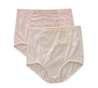 Bali Damen Tummy Panel Brief Firm Control 2-Pack Shapewear-Unterhose, Porzellan/Blushing Pink, Medium
