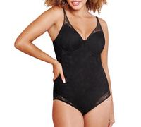 Bali Damen Shapewear Firm Control Ultraleichter Eingebauter BH Spitze Body Shaper Briefer Fajas DF6552, Schwarz, 85C