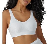 Bali Damen Wireless BH Comfort Revolution Full Coverage Wirefree Bra für Frauen, Weißer Punkt, Large