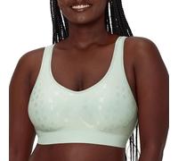Bali Damen Wireless, Comfort Revolution Full-Coverage Wirefree Bra for Women, Moisture-Wicking T-Shirt-BH, 1 Zoll, Glasgeblasener Punkt, Medium