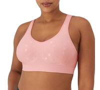 Bali Damen Wireless, Comfort Revolution Full-Coverage Wirefree Bra for Women, Moisture-Wicking T-Shirt-BH, Undurchsichtige, Sanfte Pfirsich-Punkte, Large