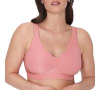 Bali Damen Wireless, Comfort Revolution Seamless Bra, ComfortFlex Fit, Moisture-Wicking BH, Rose Tea Aztec, small