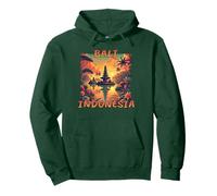 Bali Indonesien Pagode Sonnenuntergang Asiatisch Grunge Pullover Hoodie
