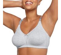 Bali Maidenform Damen Double Support Cotton Wirefree Bra BH, Blickdicht, grau meliert, 85C