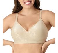 Bali Womens Comfort Revolution Wireless Bra, Full-Coverage Wirefree Bra, Cool Comfort Fabric, Nude Swirl, 38D