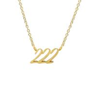 Balilou Engelszahl 222 Halskette Damen Gold Edelstahl wasserfest Geschenk