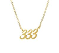 Balilou Engelszahl 333 Halskette Damen Gold Edelstahl wasserfest Geschenk