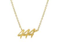 Balilou Engelszahl 444 Halskette Damen Gold Edelstahl wasserfest Geschenk