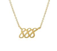 Balilou Engelszahl 888 Halskette Damen Gold Edelstahl wasserfest Geschenk