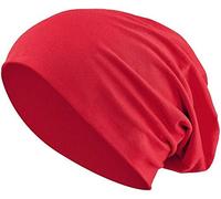 Balinco Jersey-Baumwolle Beanie für Herren & Damen - Unisex Weiche Stretch-Strickmütze, Leichte Ganzjahres Kopfbedeckung, Bequeme Alltags-Outdoor-Mütze, Pflegeleicht, Einheitsgröße (Dark Red)