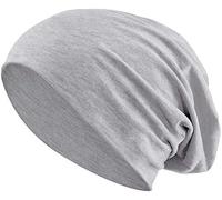 Balinco Jersey-Baumwolle Beanie für Herren & Damen - Unisex Weiche Stretch-Strickmütze, Leichte Ganzjahres Kopfbedeckung, Bequeme Alltags-Outdoor-Mütze, Pflegeleicht, Einheitsgröße (Light Grey)