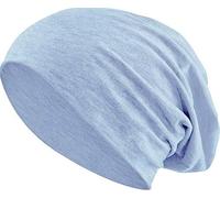 BALINCO Jersey-Baumwolle Beanie für Herren & Damen - Unisex Weiche Stretch-Strickmütze, Leichte Ganzjahres Kopfbedeckung, Bequeme Alltags-Outdoor-Mütze, Pflegeleicht, Einheitsgröße(Heather Light Blue)