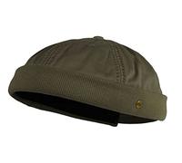 Dockercap Herren Bikermütze heavy stitch washed Lakota Hafenmütze Sommermütze Fischermütze (Oliv)