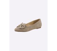 Ballerina ANDREA CONTI, Damen, Gr. 38, grau (taupe), Leder, Veloursleder, Schuhe Ballerina (83429625-38) taupe