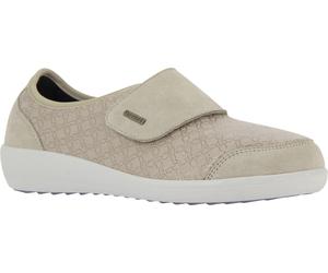 Ballerina beige 7,5 Polyester, Veloursleder