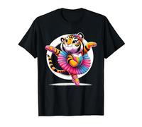 Ballerina Bengal Tiger Tanzt T-Shirt, Herren, Schwarz, 4XL