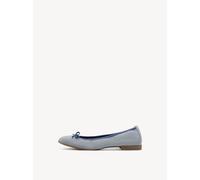 Tamaris Damen Ballerina Leder flach, blau, 41 EU