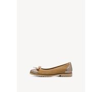 Tamaris Damen Ballerina flach, beige, 36 EU