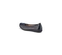 CAPRICE Damen Ballerinas aus Leder mit Lochmuster, Blau (Ocean Softnap.), 42 EU
