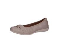 Caprice Damen Ballerinas aus Leder – bequem, cremefarben (Pearl Per.Deer) – 37 EU