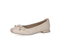 Ballerina CAPRICE "Caprice Ballerinas Leder", Damen, Gr. 38, beige, Leder, Schuhe Ballerina (59456064-38) beige