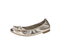 Ballerina CAPRICE "Caprice Ballerinas Leder", Damen, Gr. 39, platin, Leder, Schuhe Ballerina (92149935-39) platin