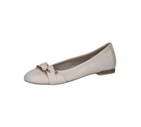 Ballerina CAPRICE "Caprice Ballerinas Leder", Damen, Gr. 40, vanilla, Leder, Schuhe Ballerina (92611245-40) vanilla