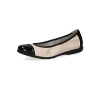 Ballerina CAPRICE "Caprice Ballerinas Leder", Damen, Gr. 41, beige (creme), Leder, Schuhe Ballerina (84405630-41) creme