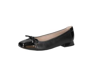 Ballerina CAPRICE "Caprice Ballerinas Leder/Synthetik", Damen, Gr. 37, schwarz, schwarz, Leder, Synthetik, Schuhe Ballerina (97404143-37) schwarz, schwarz