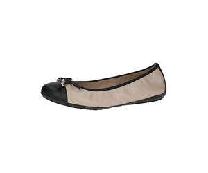 Ballerina CAPRICE "Caprice Ballerinas Leder/Synthetik", Damen, Gr. 38, beige, schwarz, Leder, Synthetik, Schuhe Ballerina (16844932-38) beige, schwarz