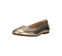 Ballerina CLARKS "Livia", Damen, Gr. 37, gold (goldfarben), Leder, Schuhe Ballerina, mit dezenten Nahtdetails (67918649-37) goldfarben