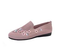 Ballerina Damen,Riemchen Elegant Mesh Ballerina Balerinaschuhe Flache Bequem Sportliche Gymnastikschuhe Trachtenschuhe Weite H Mädchen Weiche Sommerschuhe Festliche Schuhe (Rosa,41)