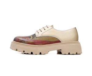 Ballerina DOGO "Brooklyn Shine Damen Halbschuhe", Damen, Gr. 41, Normalschaft, beige, Lederimitat, Schuhe Ballerina, Handgefertigt (31953303-41) beige