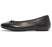Fitflop DELICATO Bow Soft Leather Ballet Flats Black