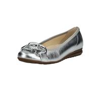 Ballerina GABOR COMFORT "Gabor Comfort Ballerinas Leder", Damen, Gr. 38, silber, Leder, Schuhe Ballerina (59570364-38) silber