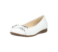 Gabor Ballerina FLORENZ Damen Weiß Leder Größe 39 Uni+Silber
