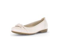 Gabor Comfort Ballerinas – Leder, Damen, Ivory, Moderate Mehrweite (G), Größe 40
